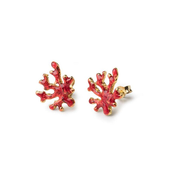 Mini boucles d'oreilles corail