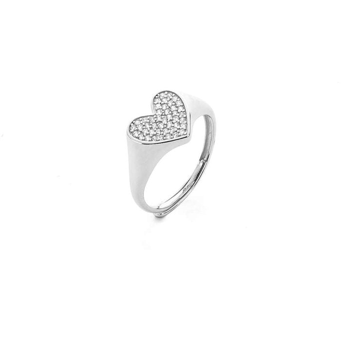 Anello cuore zirconi