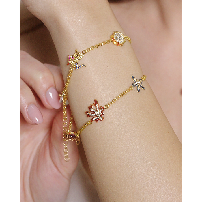 Bracciale Rolò 4 simboli Mare Lapilli