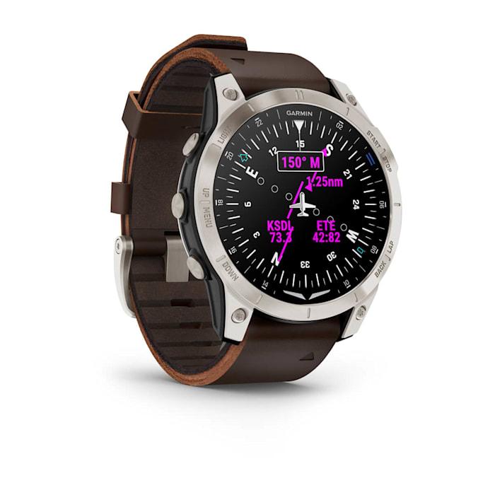 D2™ Mach 1, Aviator Smartwatch with Oxford Brown Leather Band