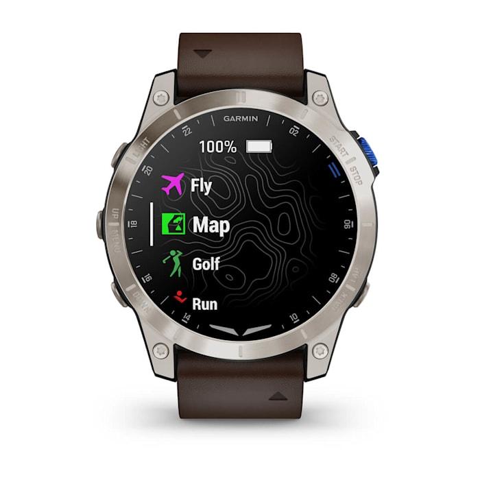 D2™ Mach 1, Aviator Smartwatch with Oxford Brown Leather Band