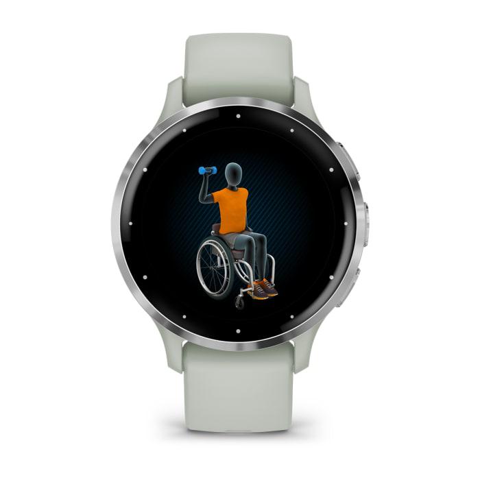 Venu® 3S, gris sauge et argent avec bracelet en silicone