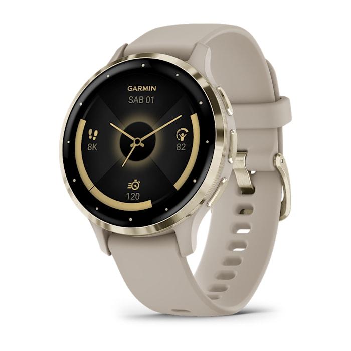 Venu® 3S, gris français et or doux avec bracelet en silicone