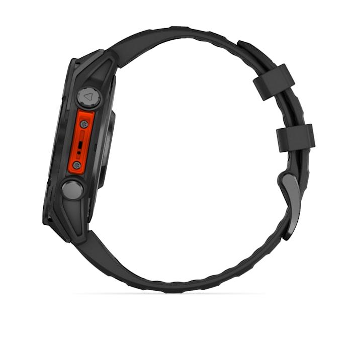 Fēnix® 8 - 47 mm, AMOLED, gris ardoise avec silicone, noir