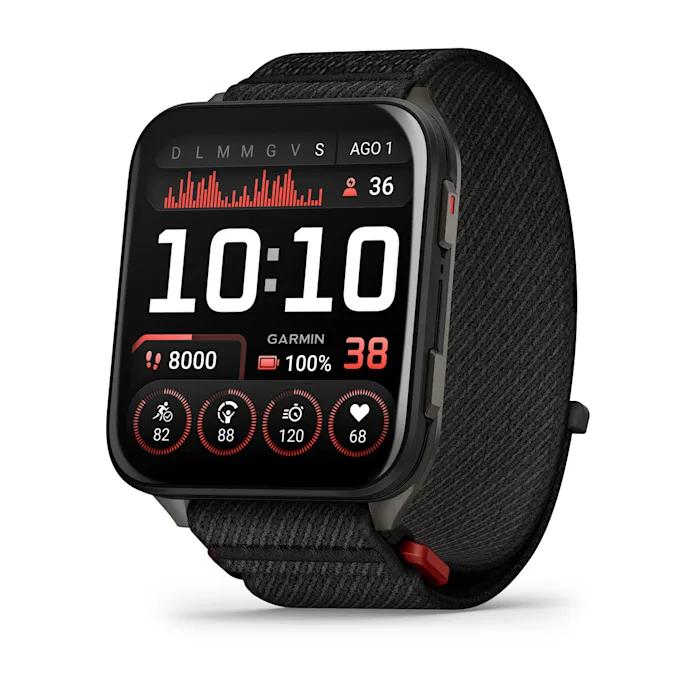 Venu® X1, Black con fondello in titanio slate e cinturino in nylon ComfortFit black