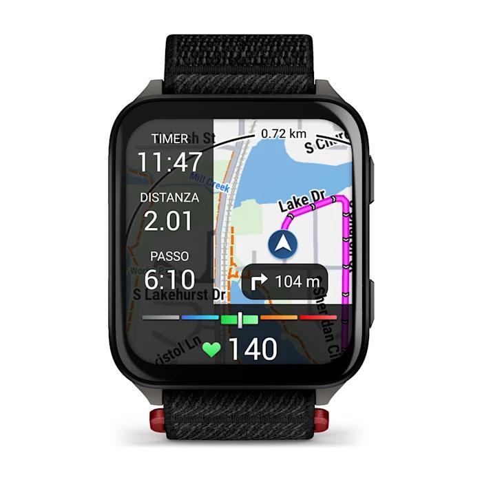 Venu® X1, Black con fondello in titanio slate e cinturino in nylon ComfortFit black