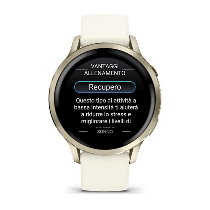 Venu® 4 – 41 mm, Lunar gold con cinturino in silicone Bone