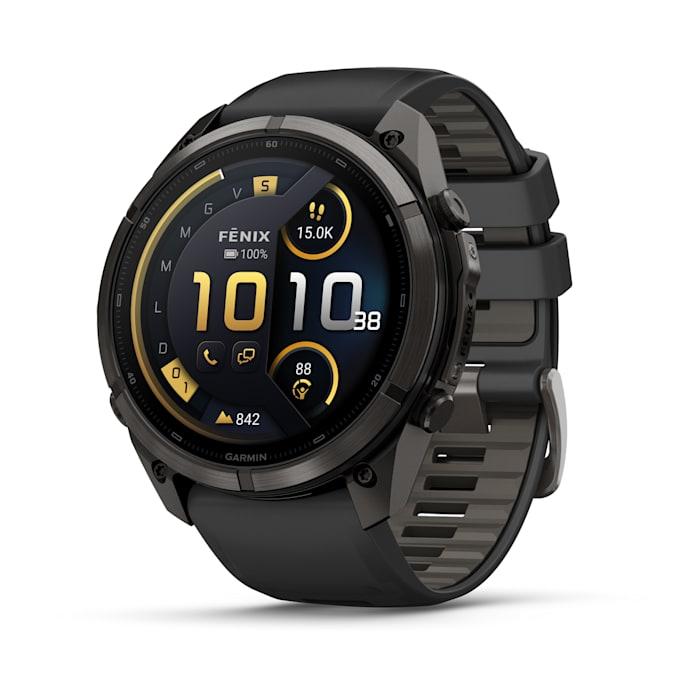 Fenix 9 Pro – inReach, 51mm, Titanio DLC Carbon Gray con cinturino in silicone Black/Pebble Gray - 010-04337-11