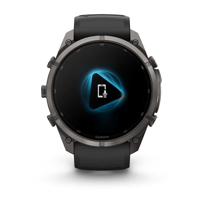Fenix 9 Pro – inReach, 51mm, Titanio DLC Carbon Gray con cinturino in silicone Black/Pebble Gray - 010-04337-11
