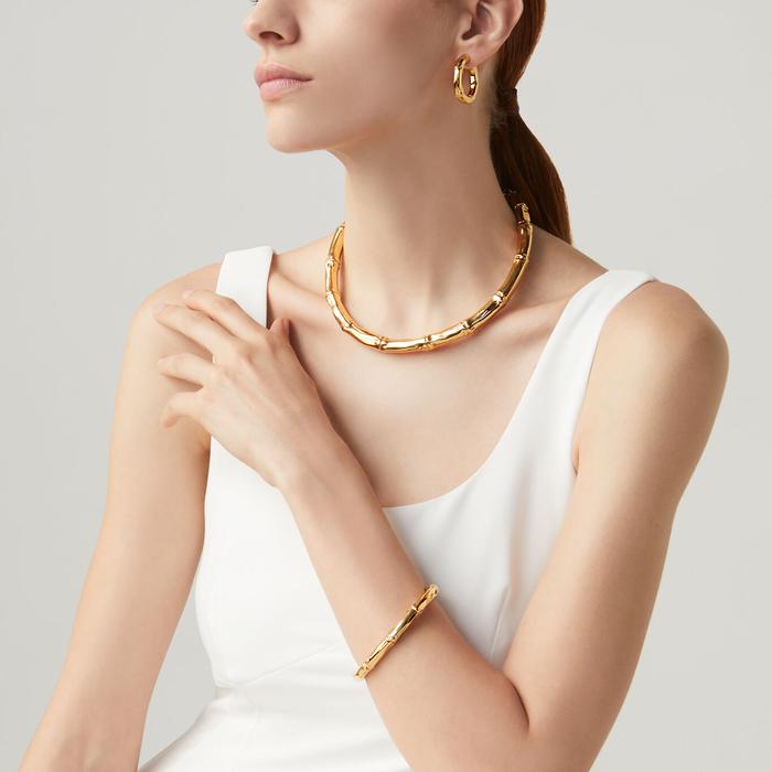 Small Bamboo Hoop Earrings