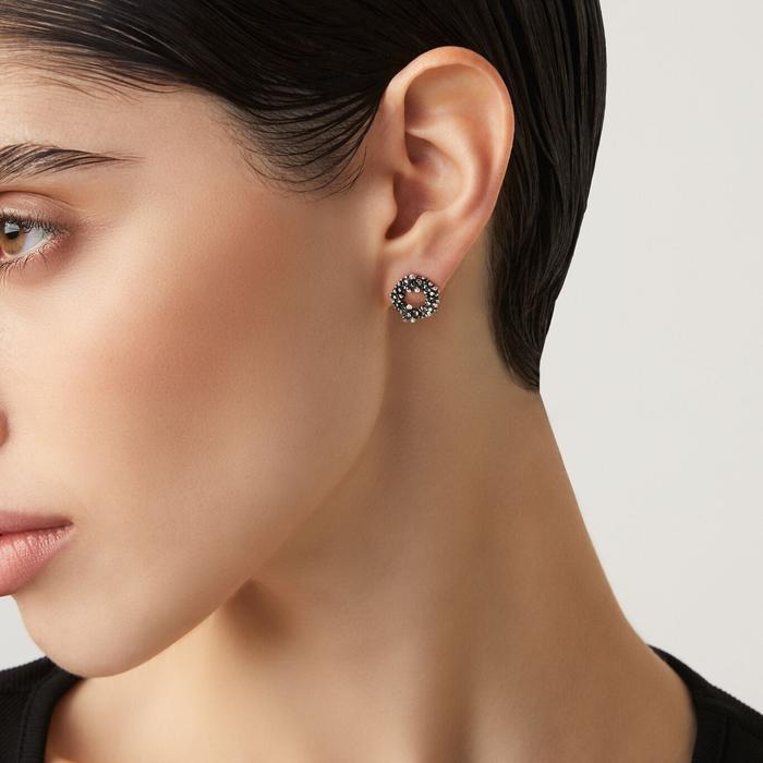 Millefiori Button Earrings