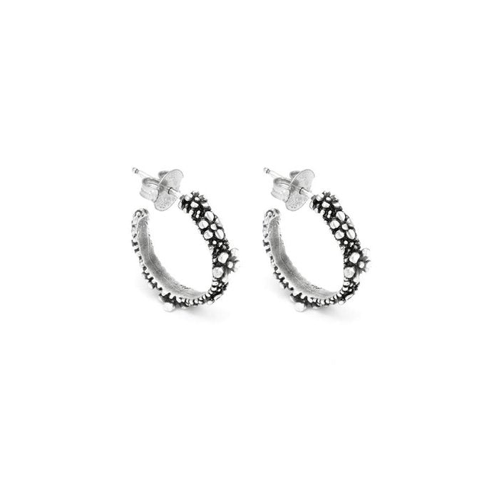 Millefiori Hoop Earrings