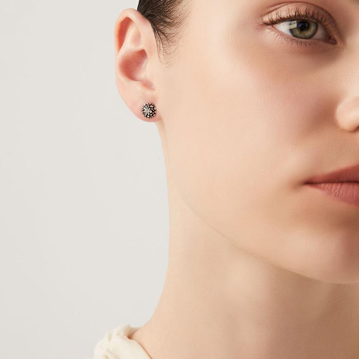 Mini Perlage And Zircon Earrings