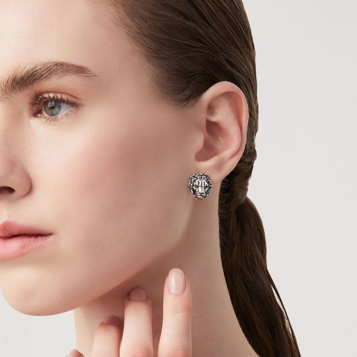 Boucles d'oreilles tête de lion