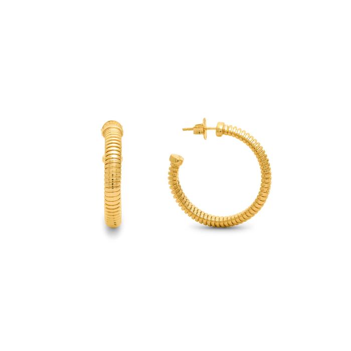 Orecchini Tubogas Cerchio Grandi Dorati