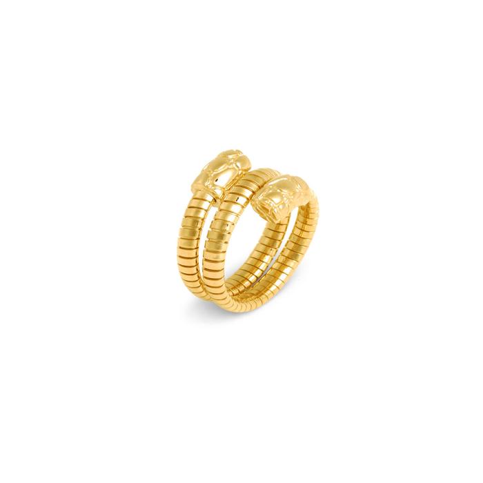 Anello Tubogas Croco Doppio Dorato