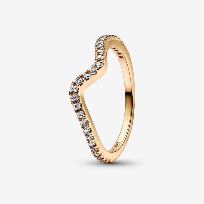 Anello Onda Pietre Luminose