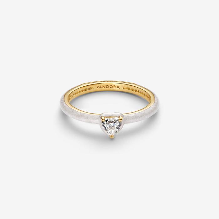 Anello White Chakra Heart Pandora ME