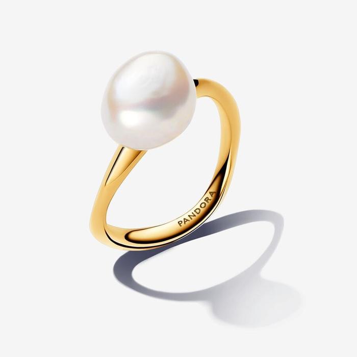 Anello Perla Barocca d’Acqua Dolce Coltivata