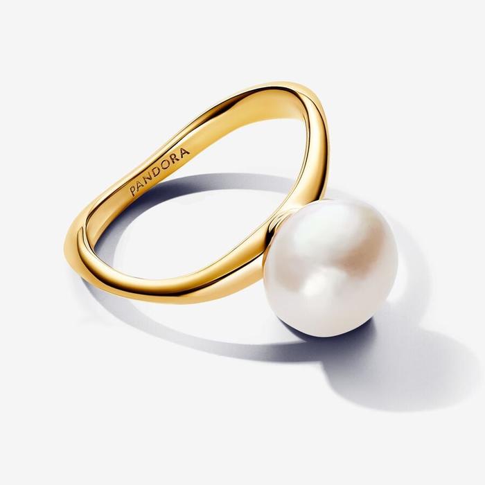 Anello Perla Barocca d’Acqua Dolce Coltivata