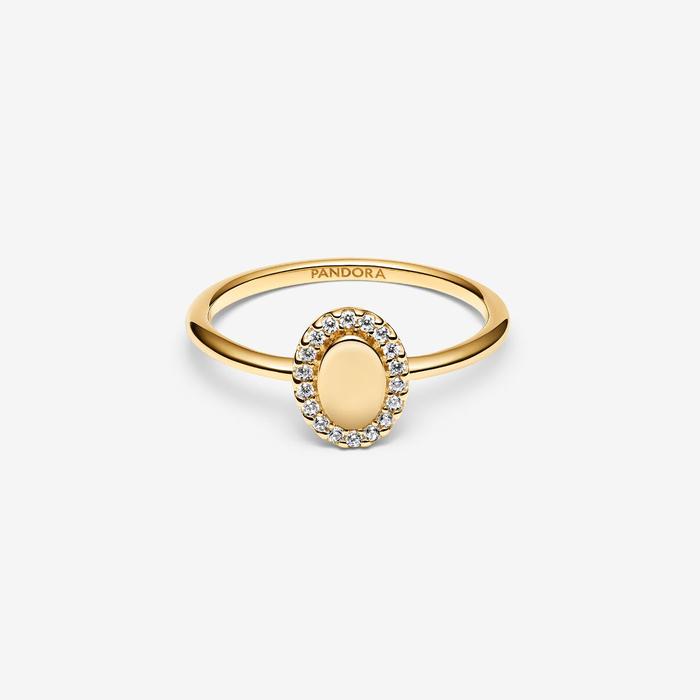 Anello Ovale e Pavè da incidere