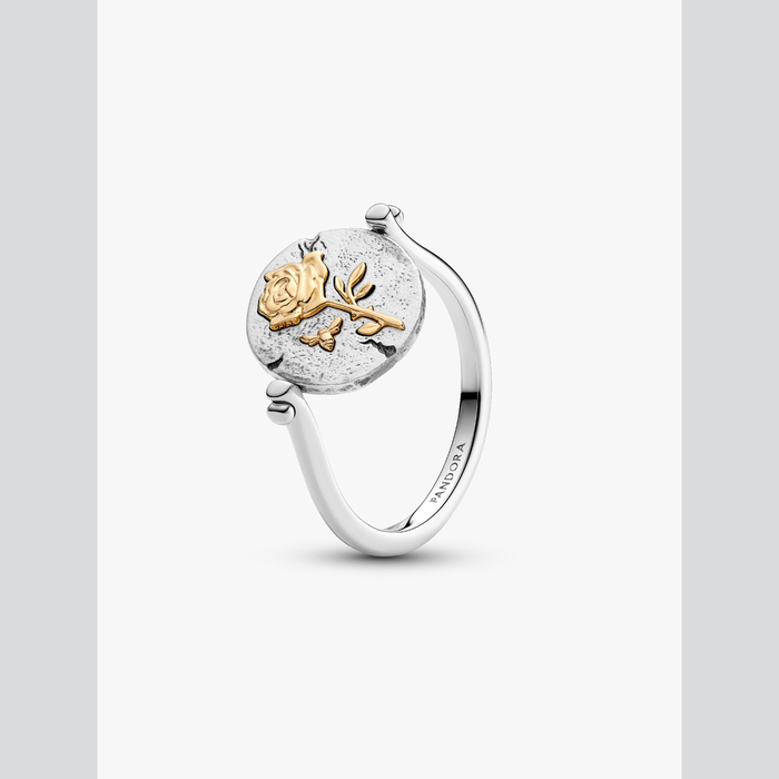Anello Medallion Rosa "Rosa Inter Spinas Crescit" Reversibile