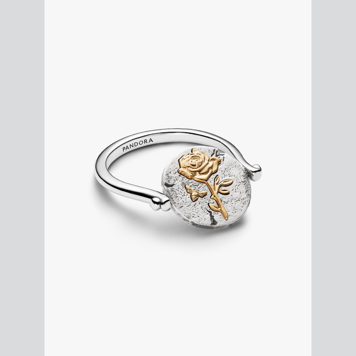 Anello Medallion Rosa "Rosa Inter Spinas Crescit" Reversibile