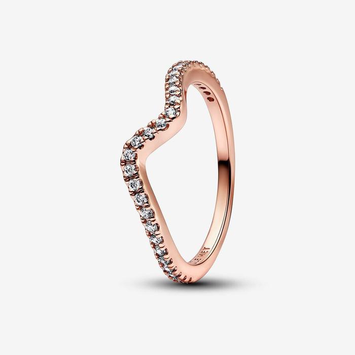 Anello Onda Pietre Luminose