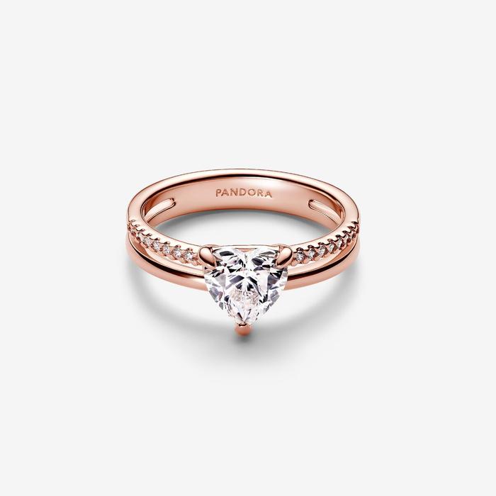 Anello Doppia Fascia con Cuore