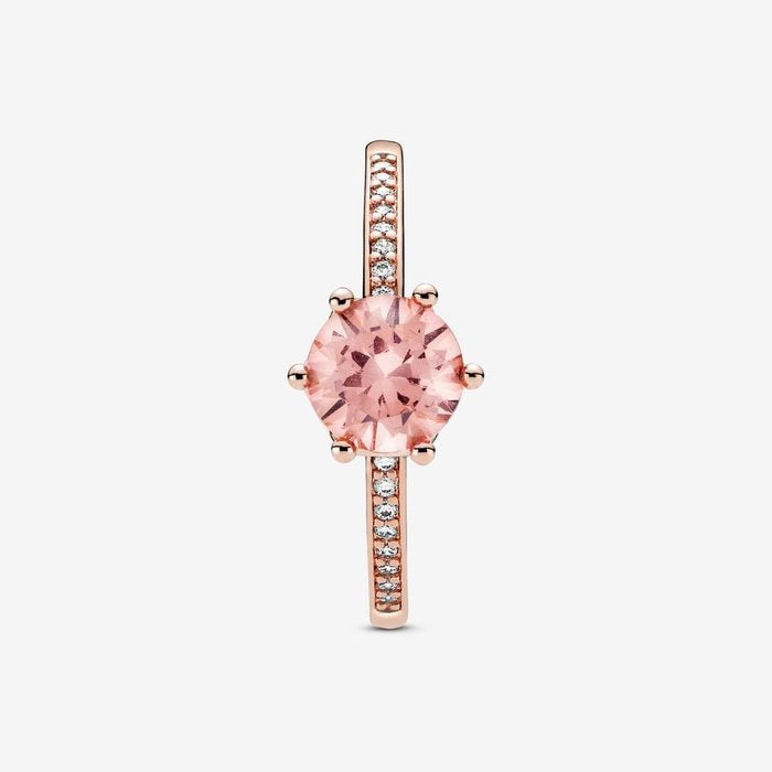 Bague couronne rose scintillante