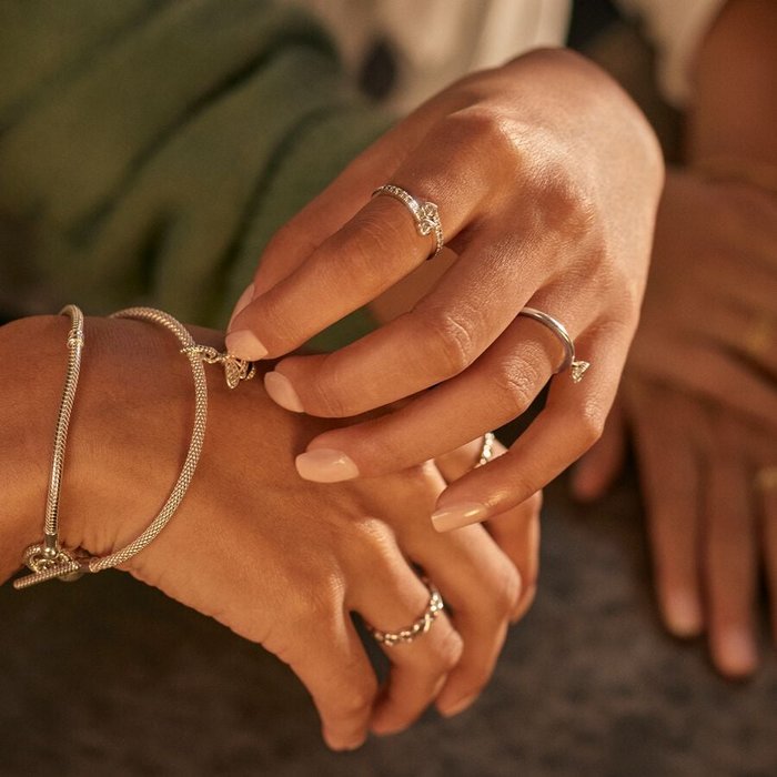 Two Intertwined Hearts Ring