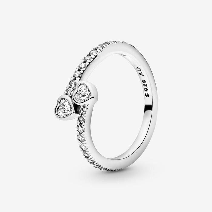 Two Intertwined Hearts Ring