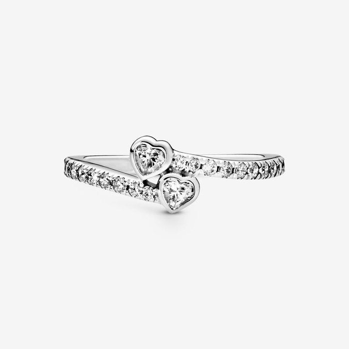 Two Intertwined Hearts Ring