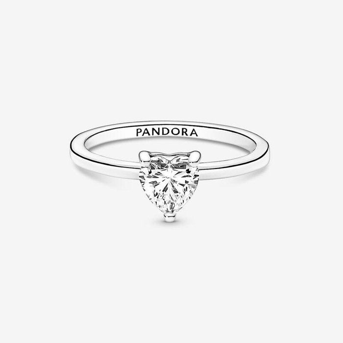 Solitaire Ring with Heart Stone