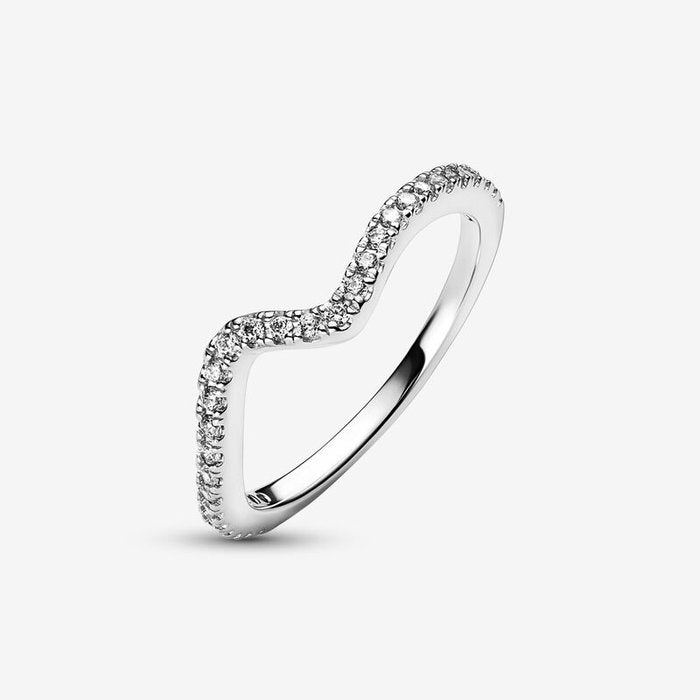 Anello Onda Pietre Luminose