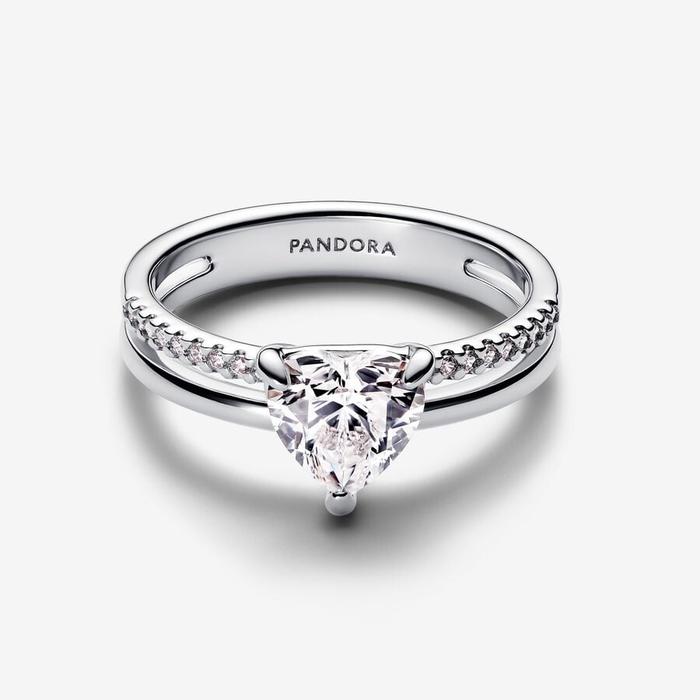 Bague double cœur