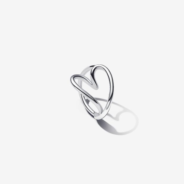 Anello Cuore Linea Sinuosa