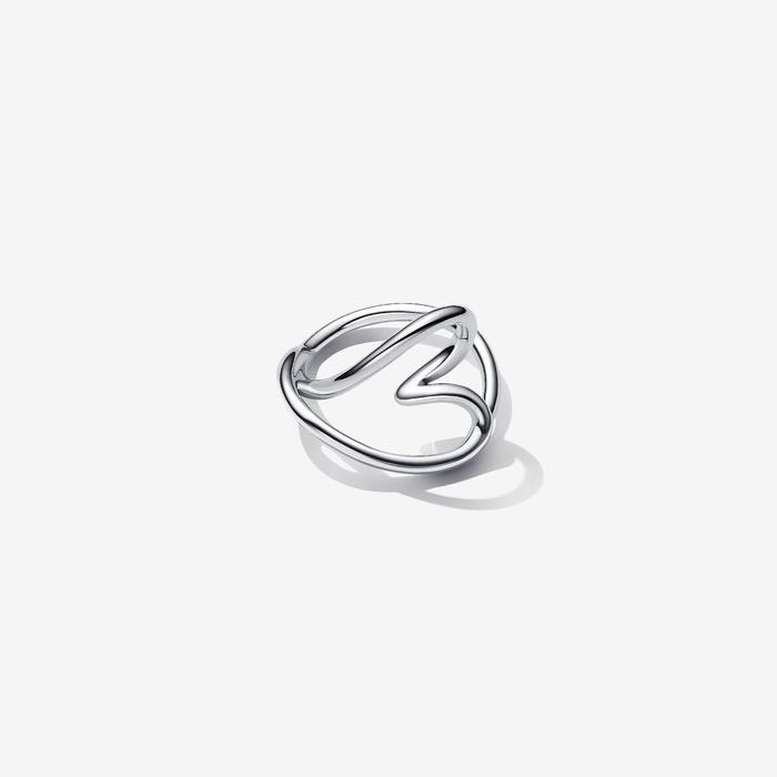 Anello Cuore Linea Sinuosa