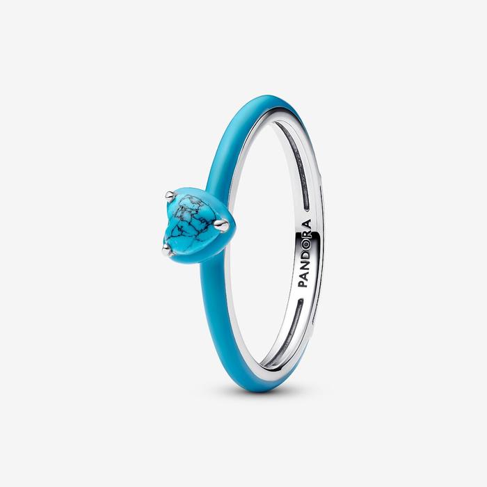 Anello Turquoise Chakra Heart Pandora ME