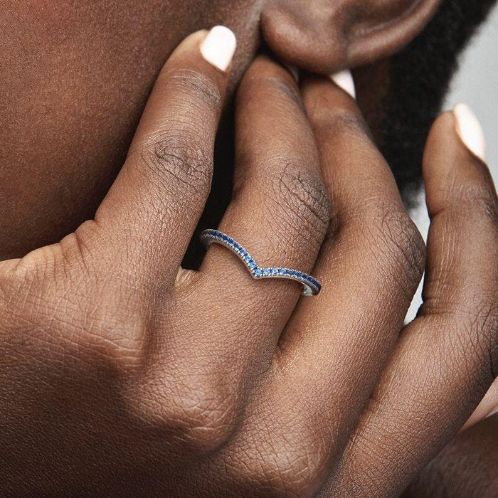 Anello Desiderio Scintillante Blu