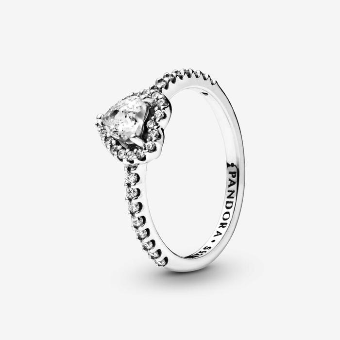 Bague en forme de cœur en relief