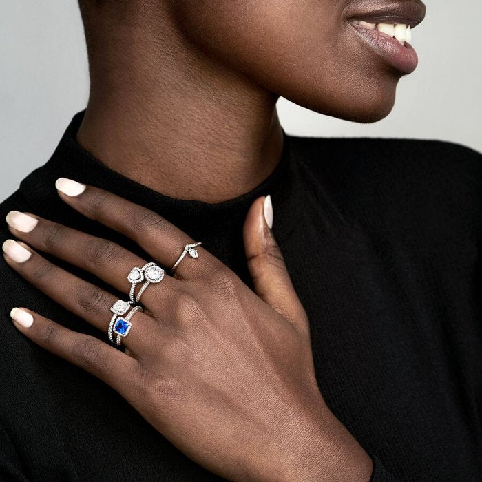 Square Light Point Ring