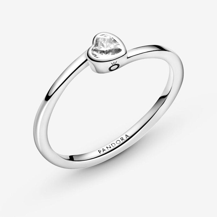 Anello Cuore Inclinato