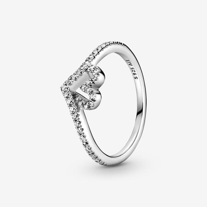 Bague cœur scintillante