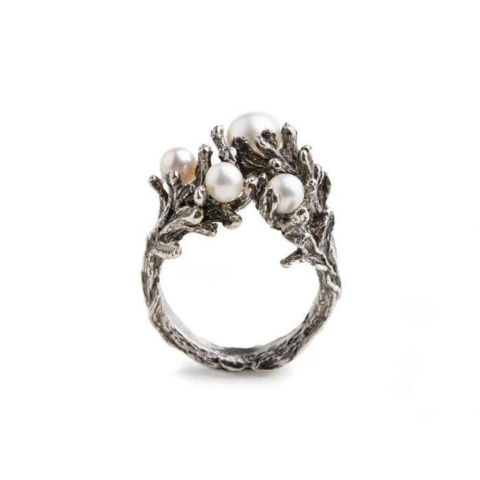 Bague Branches de Perles Nude