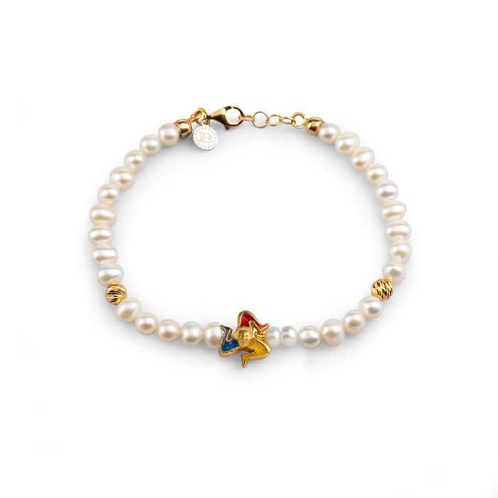 Mini bracelet de perles Trinacria
