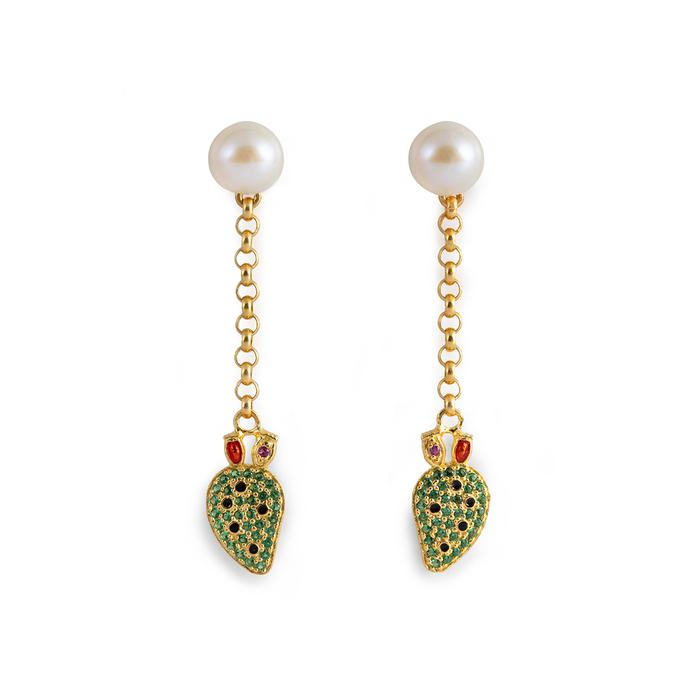Lapilli Fig Pala Pearl Earrings