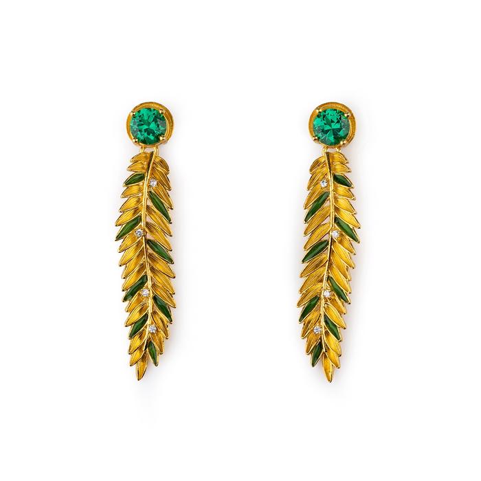 Boucles d'oreilles palmier