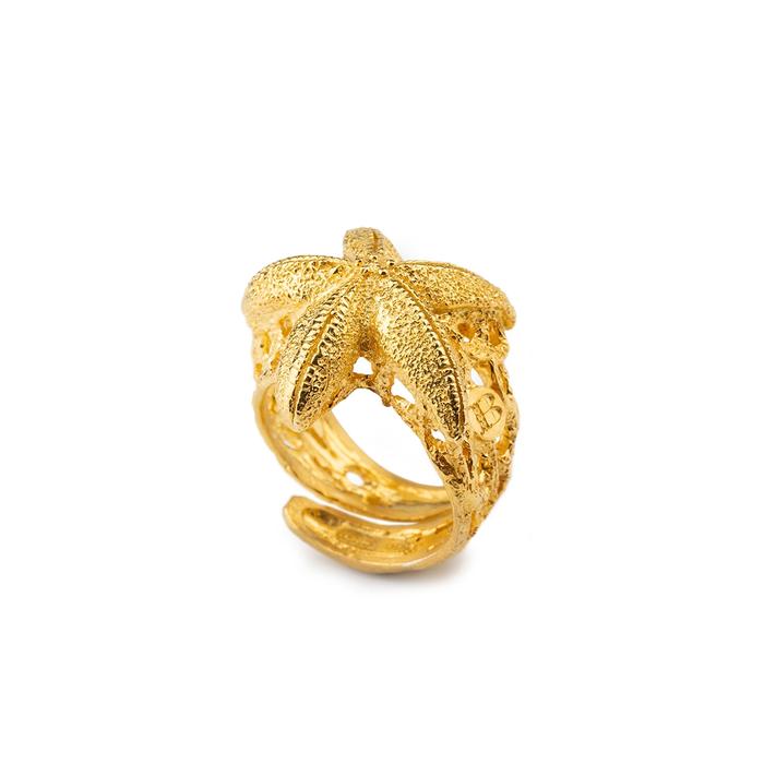 Bague étoile de mer en or