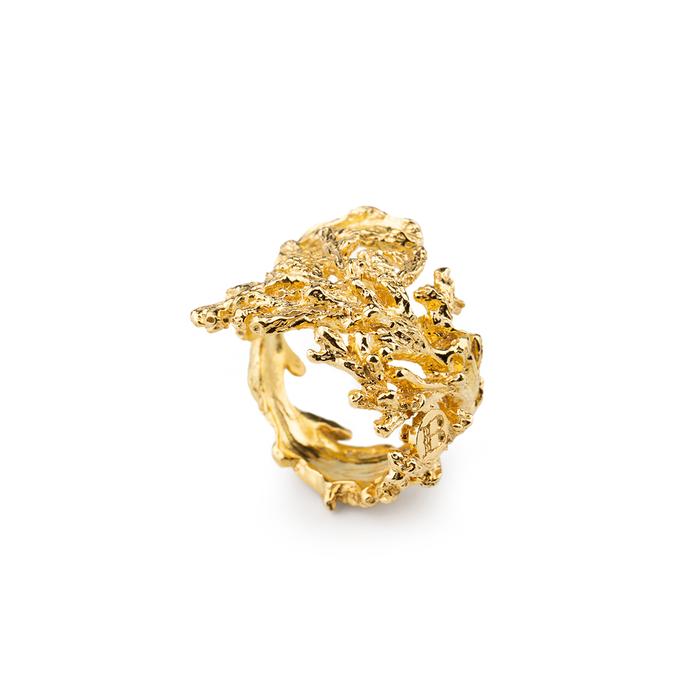 Bague en or et corail
